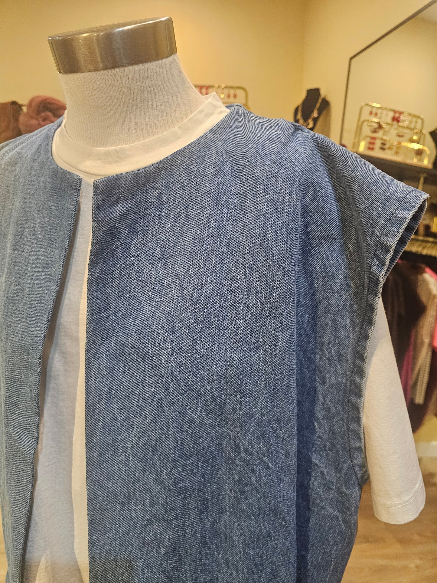 Gilet sans manche jeans Johanna Paris