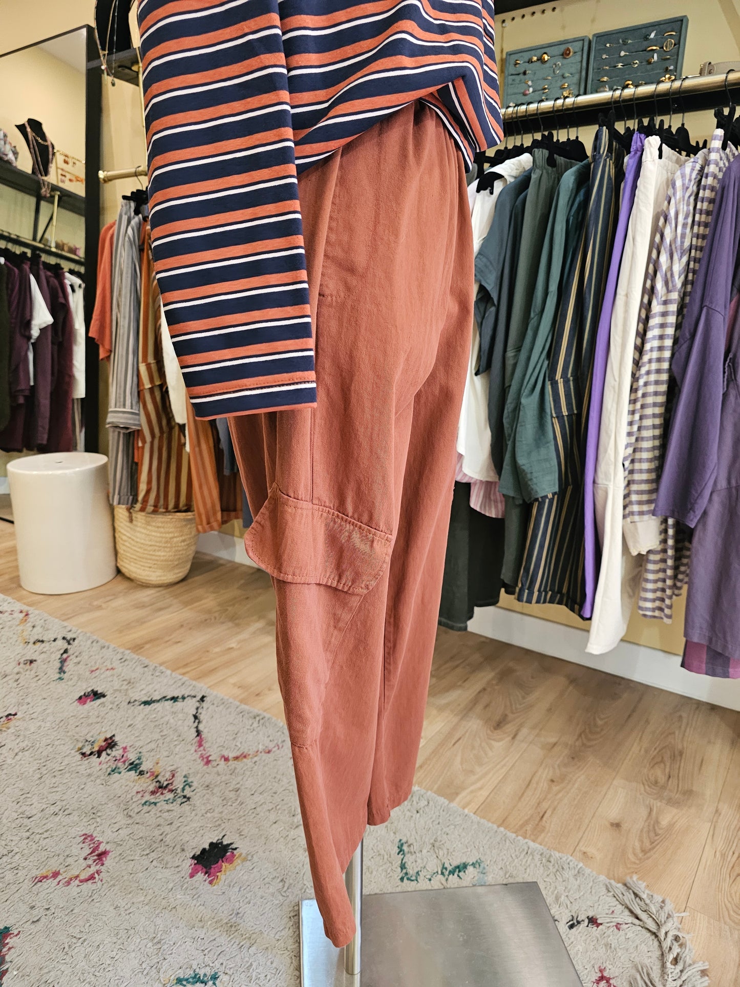 Pantalon cargo terracota johanna paris