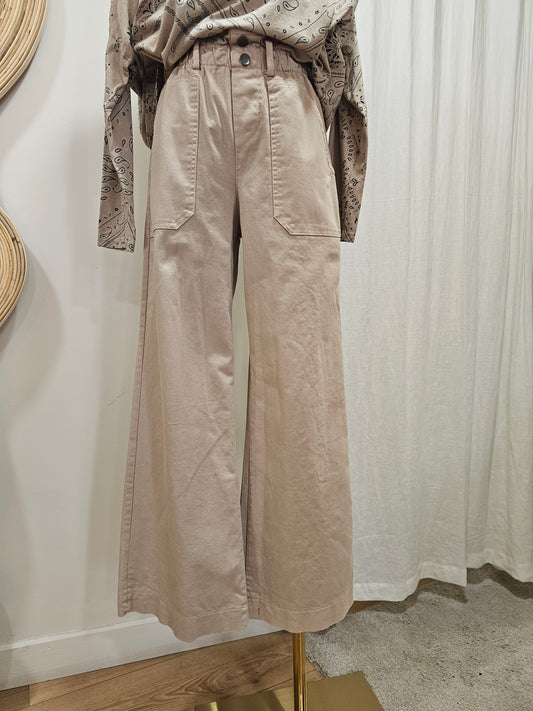 Pantalon droit beige Johanna Paris