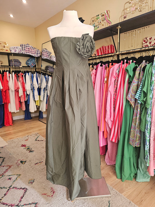 Robe bustier kaki Johanna paris