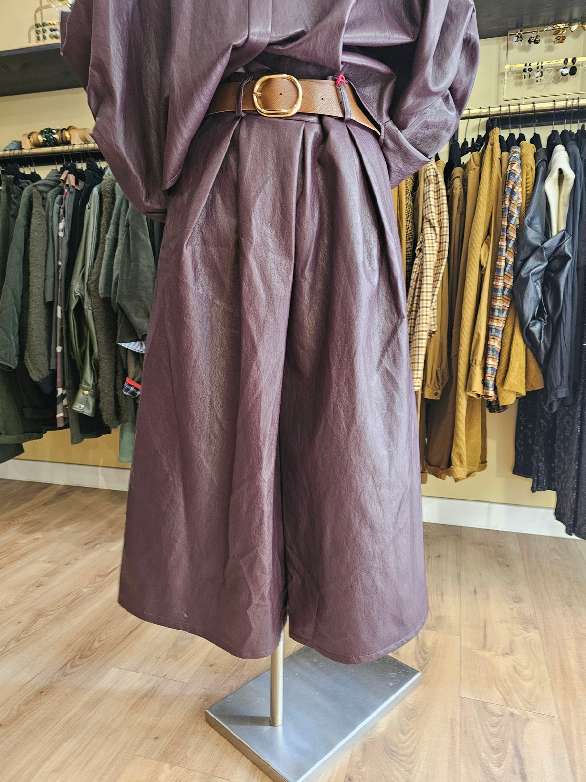 Pantalon jupe culotte prune Johanna Paris