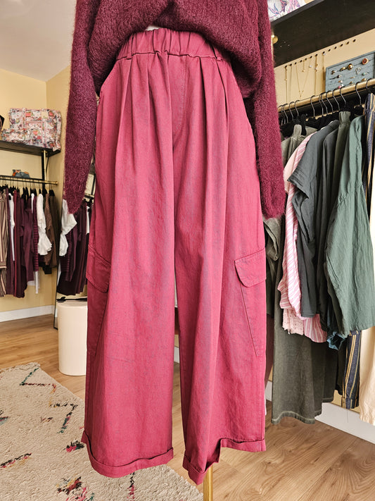 Pantalon magic2 cargo bordeaux Johanna paris