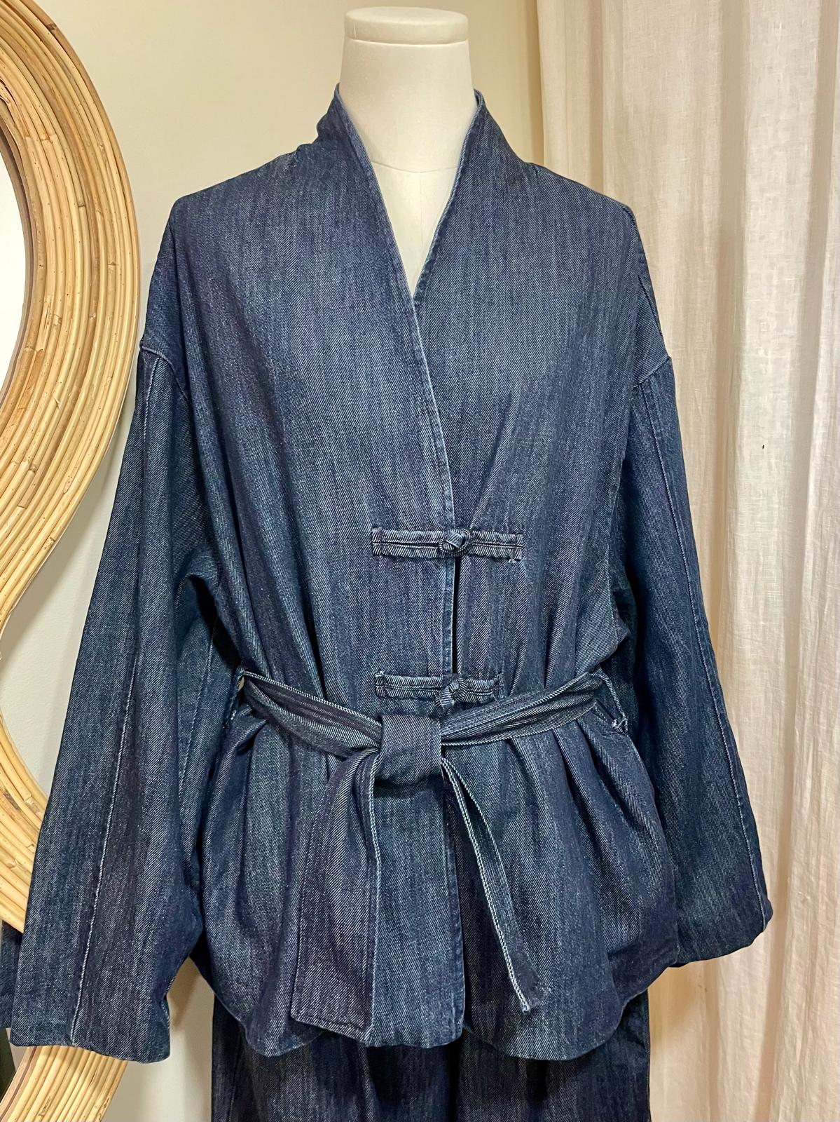 Veste kimono en jean brut Johanna paris