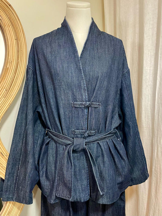 Veste kimono en jean brut Johanna paris