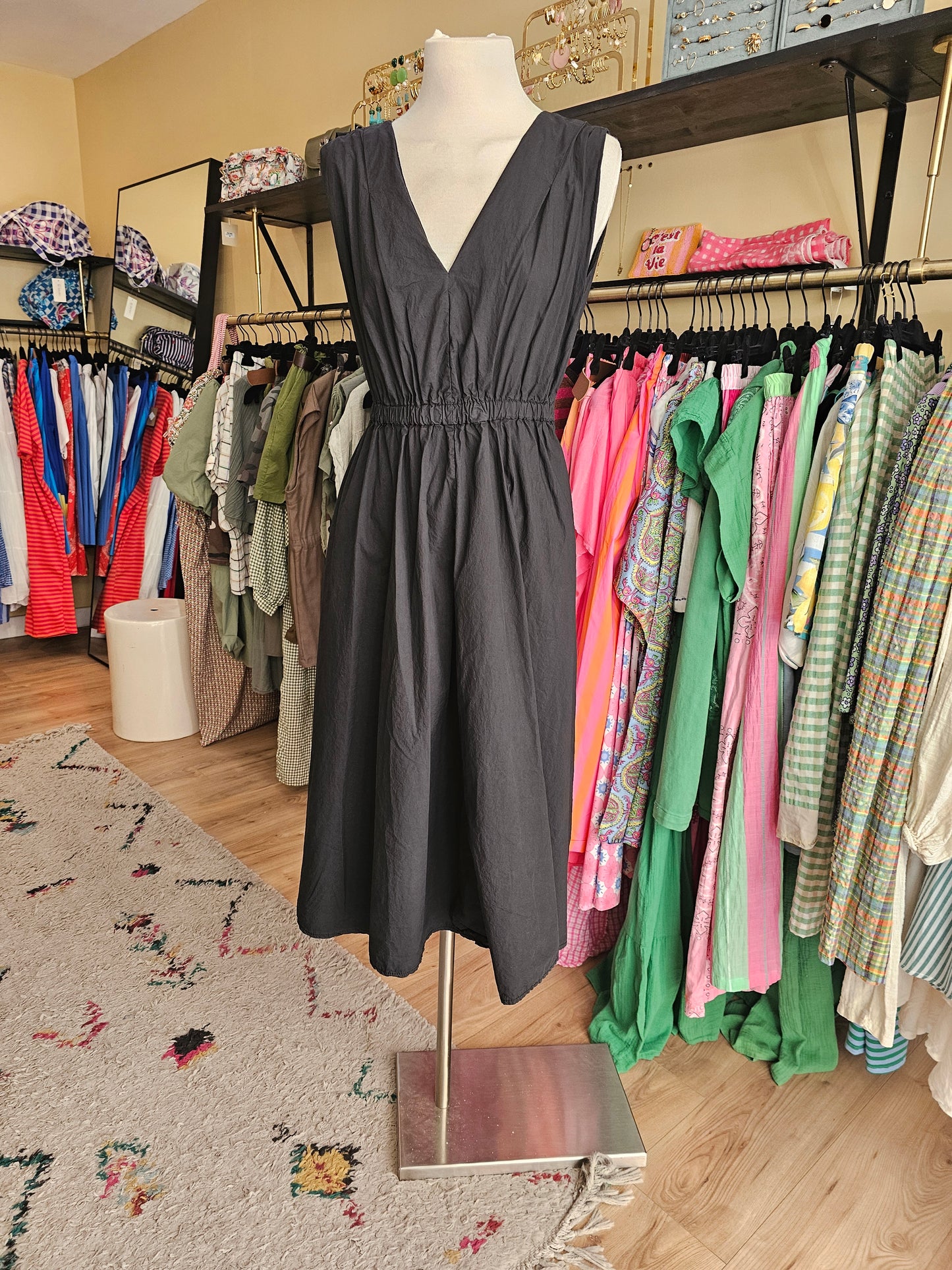 Robe coton noir Johanna paris