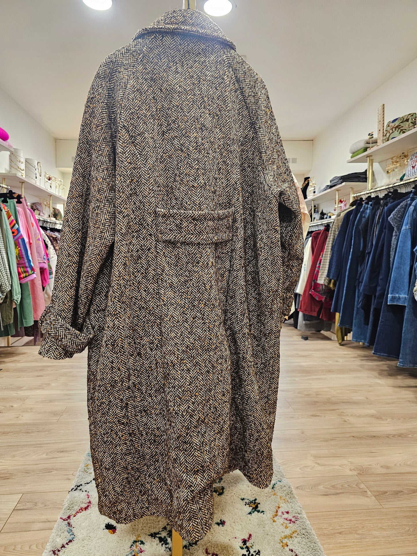 Manteau à chevrons camel