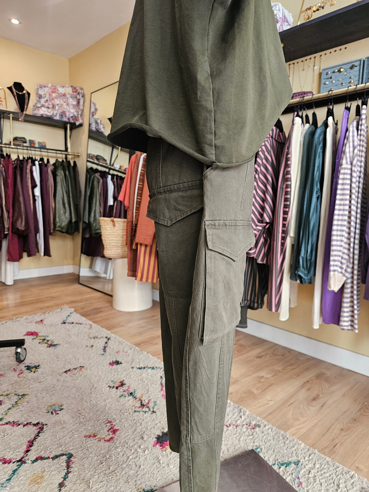 Pantalon cargo kaki Johanna paris