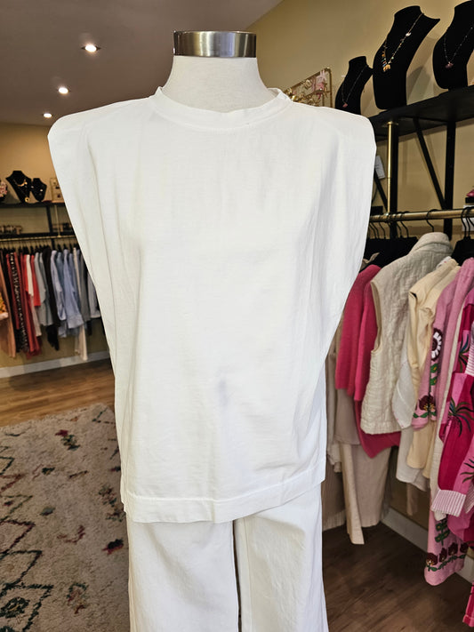 Tshirt blanc épaulé