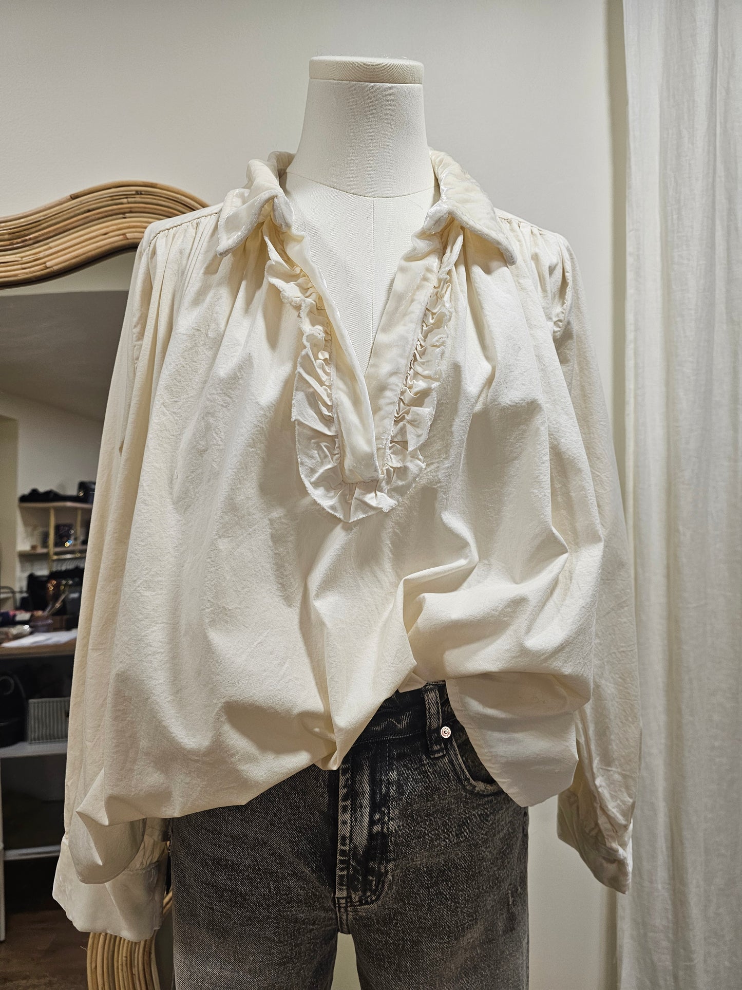 Blouse col velours Johanna Paris