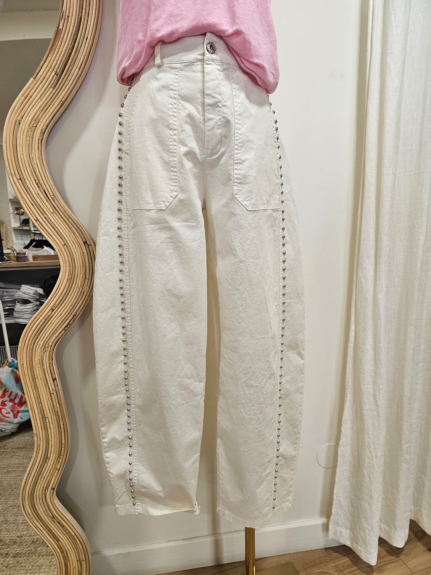 Pantalon barrel à clous