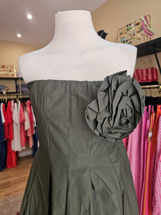 Robe bustier kaki Johanna paris