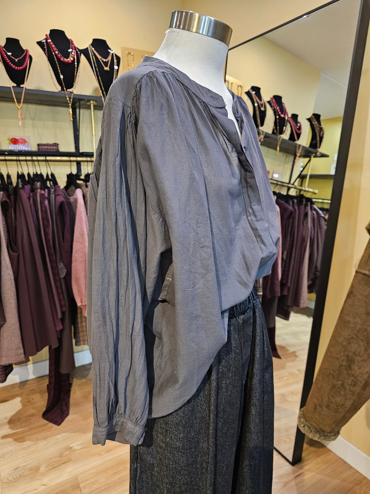 Chemise en eoton gris anthracite Johanna Paris