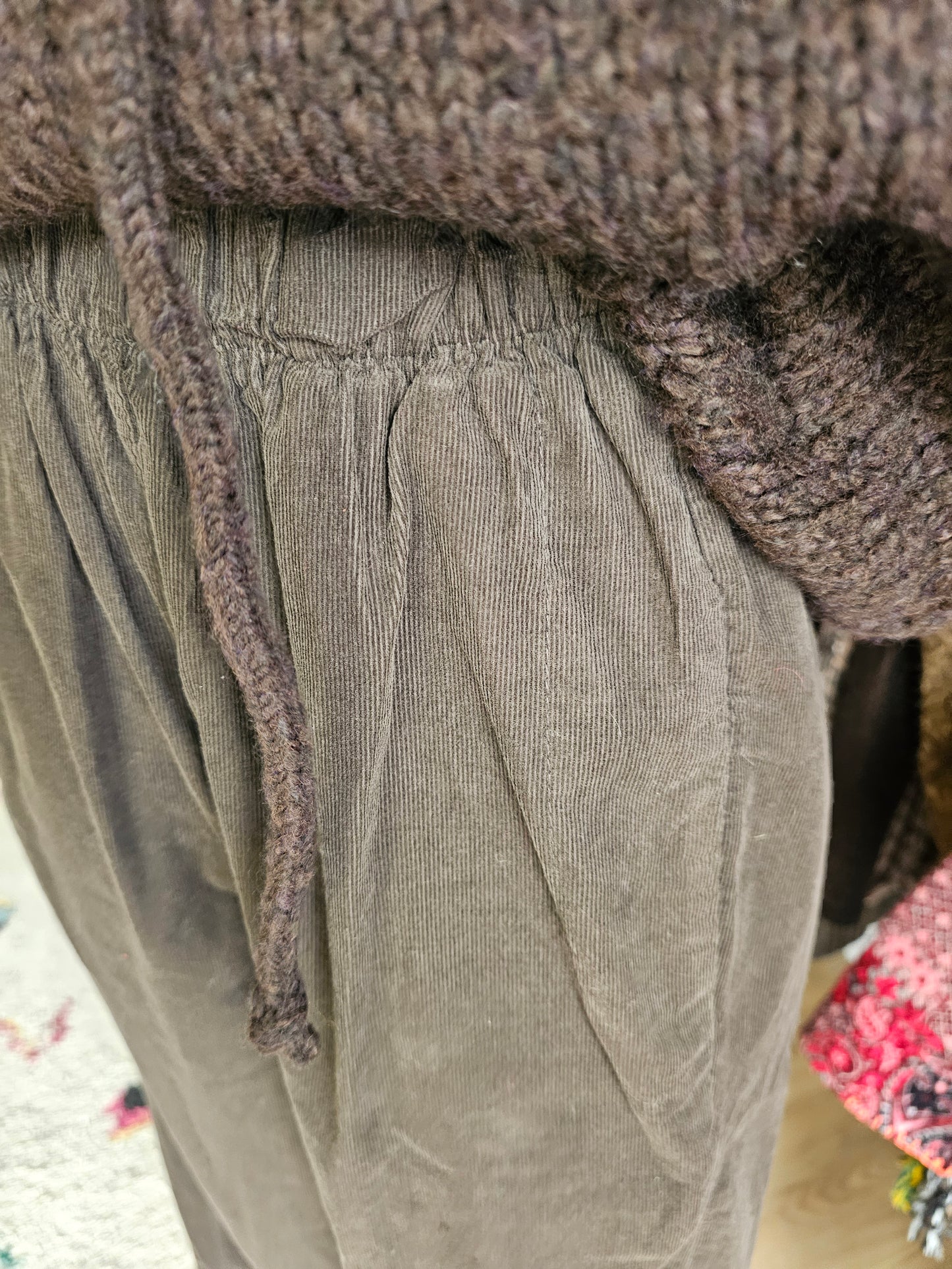 Pantalon magique velours chocolat