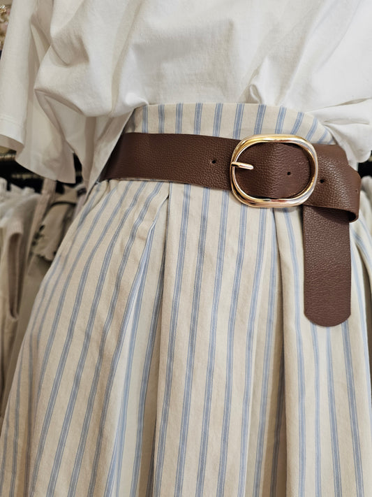 Jupe rayée en coton epais Johanna Paris