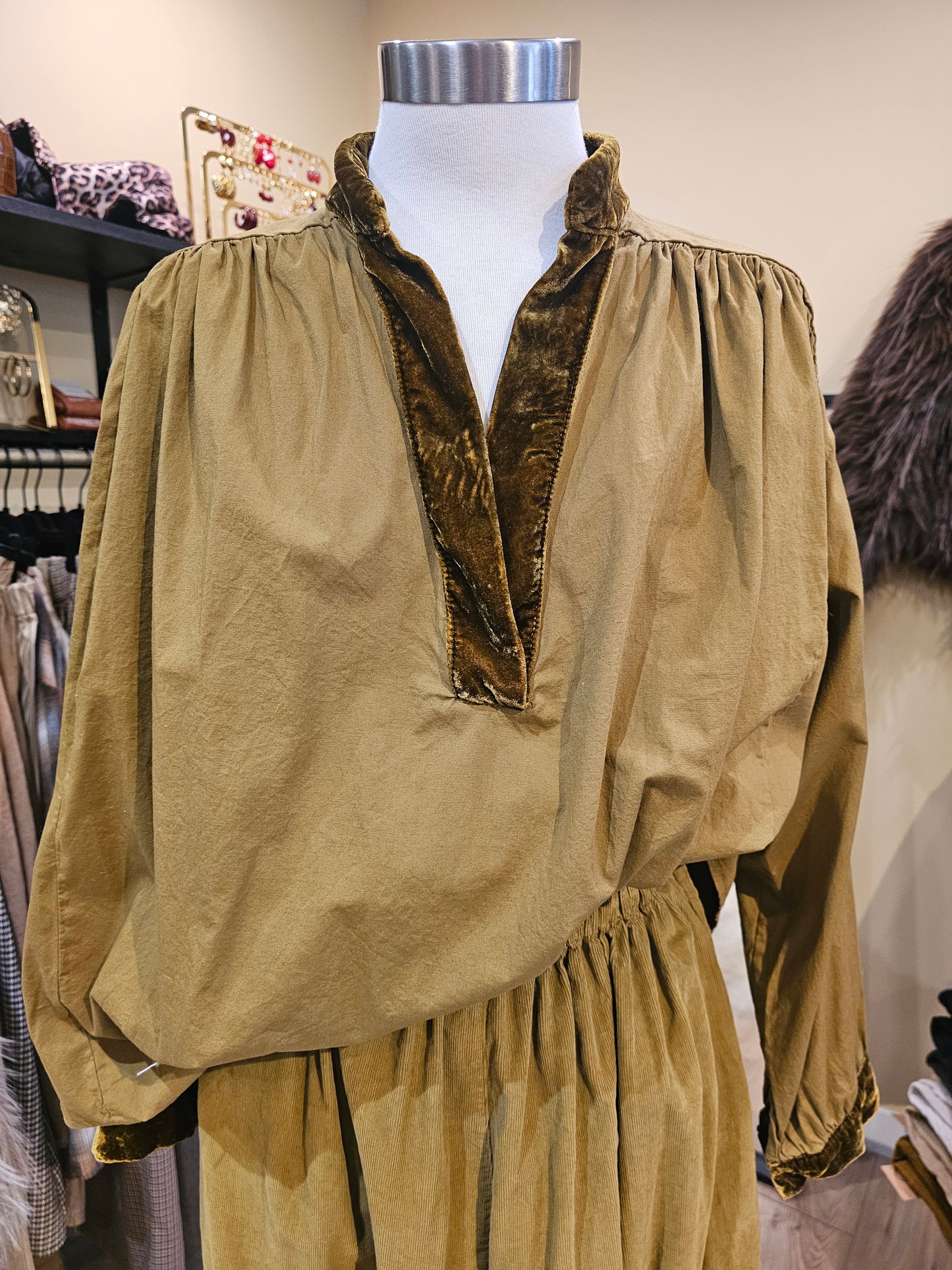 Blouse col velours Johanna Paris