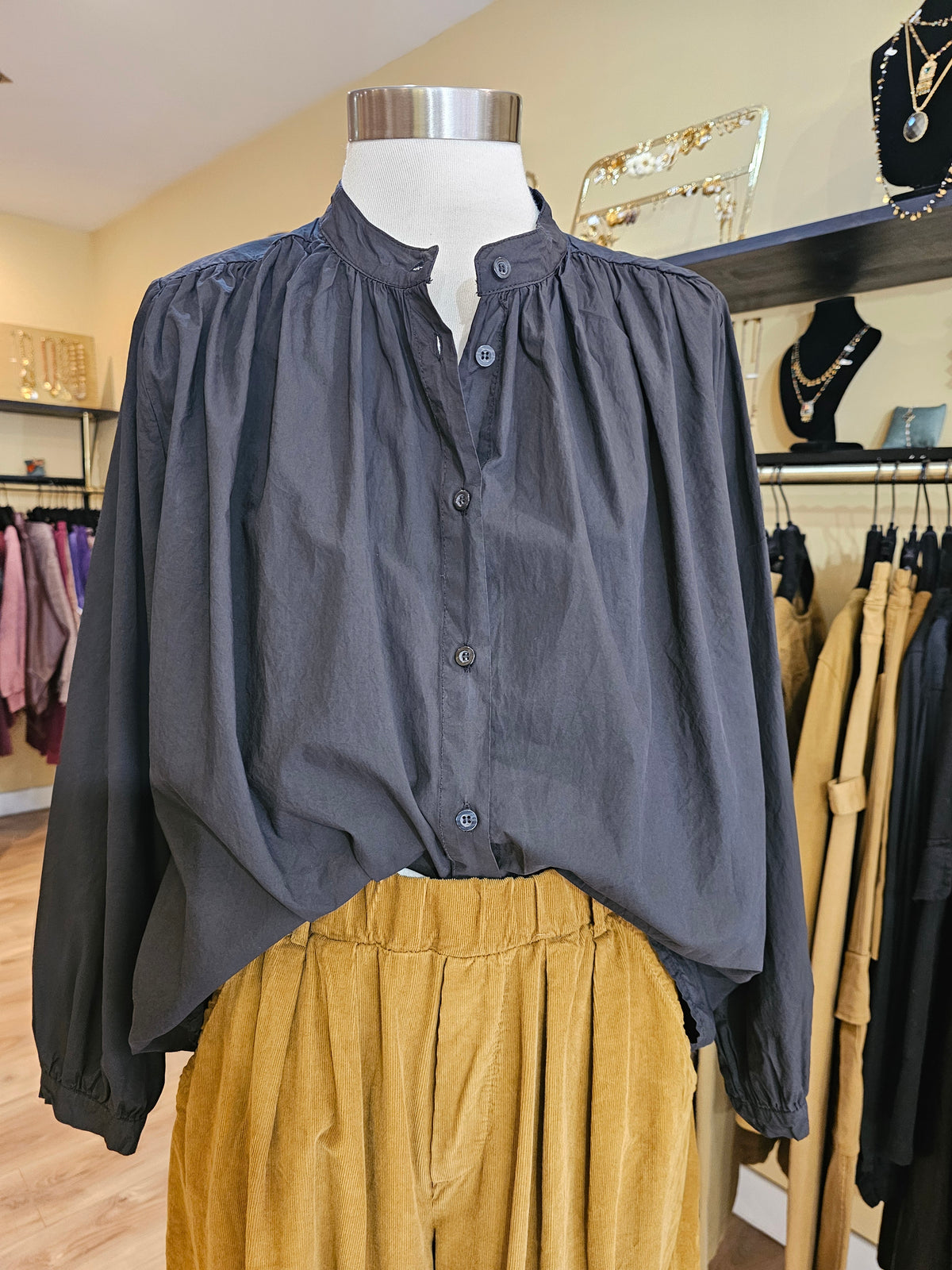 Chemise noire coton Johanna Paris