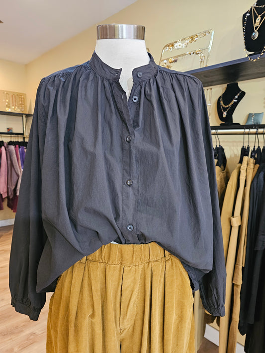Chemise noire coton Johanna Paris