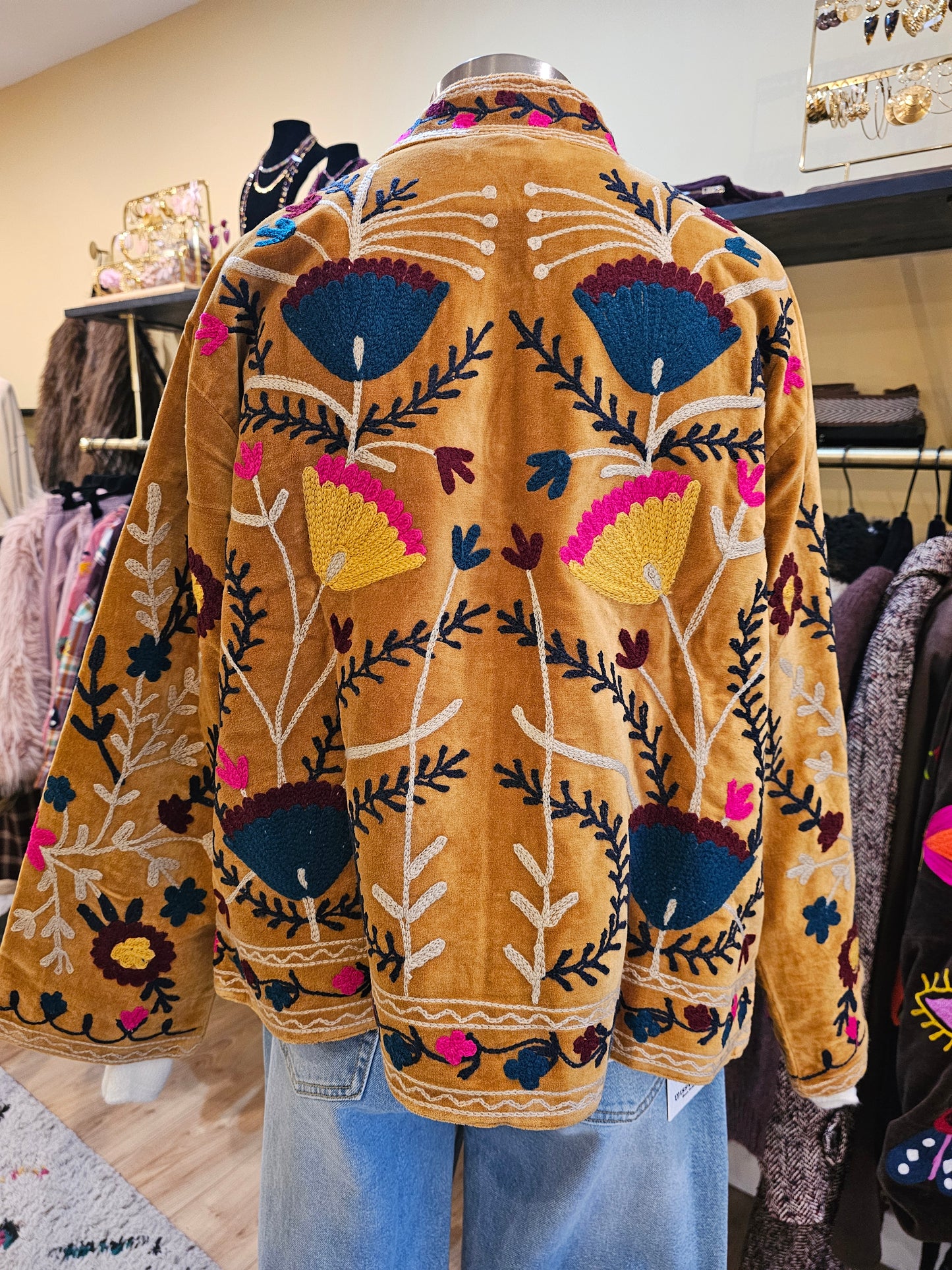 Veste velours brodé Johanna Paris