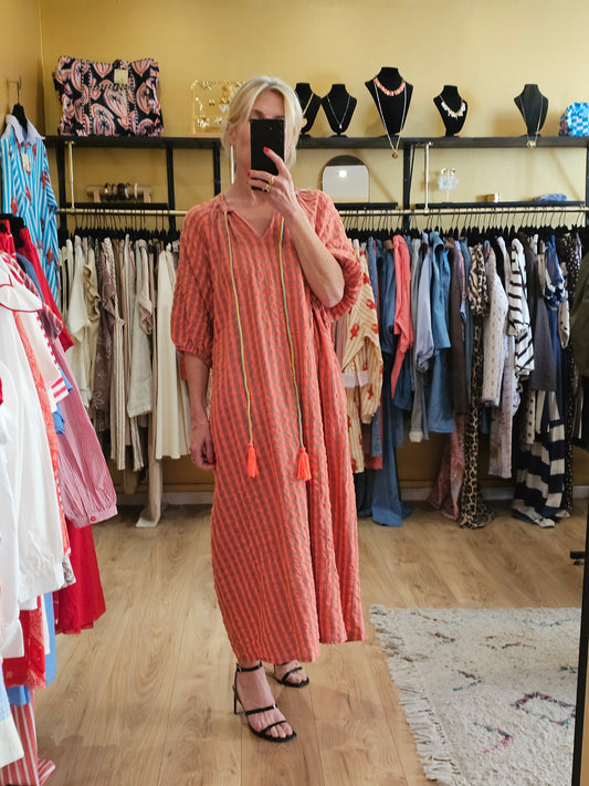 Robe vichy corail Johanna Paris