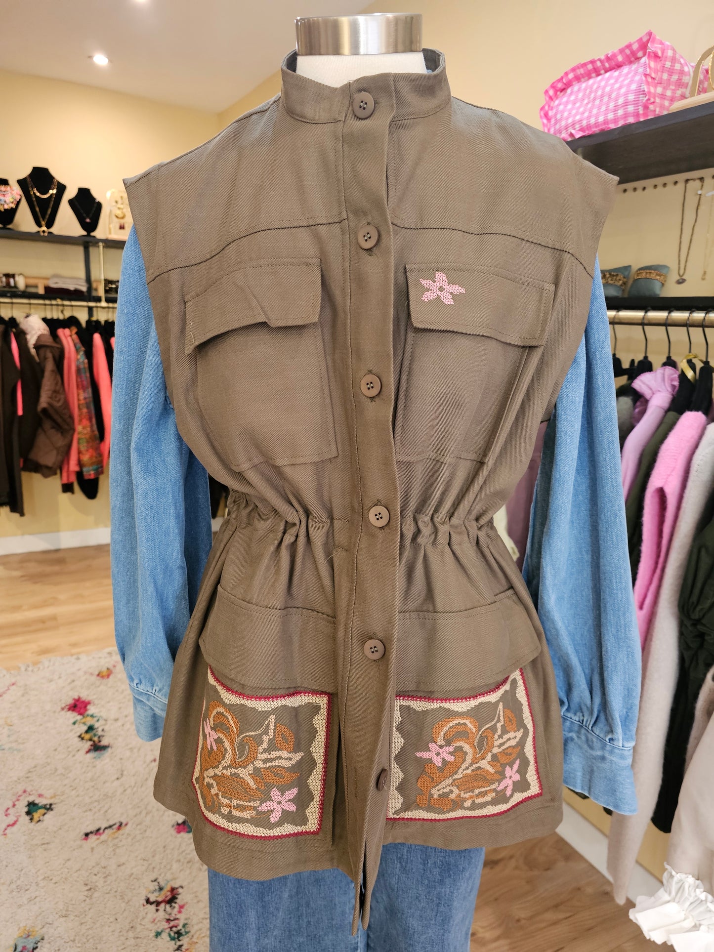 Veste armée brodée Johanna Paris