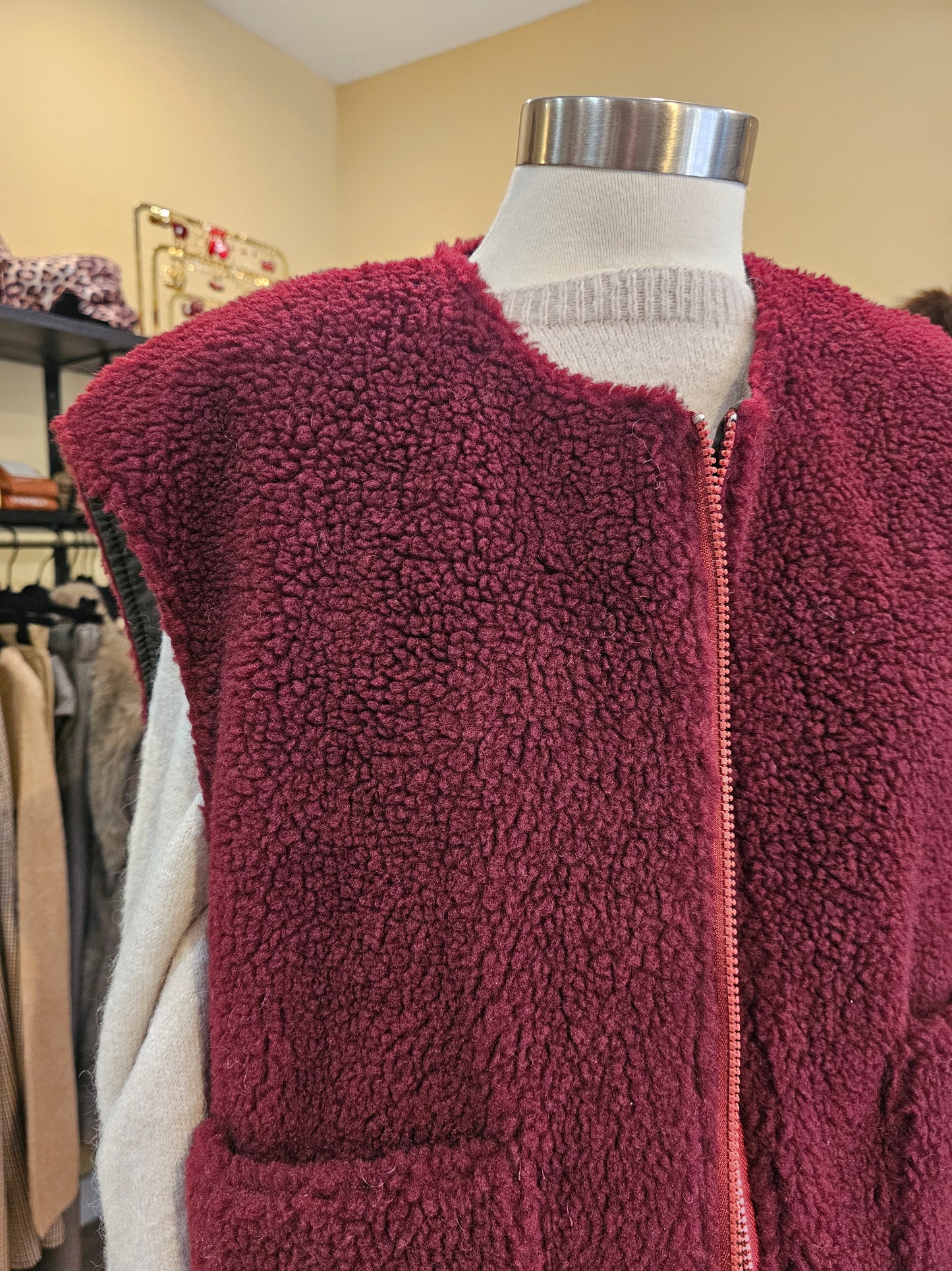 Gilet sans manche bordeaux