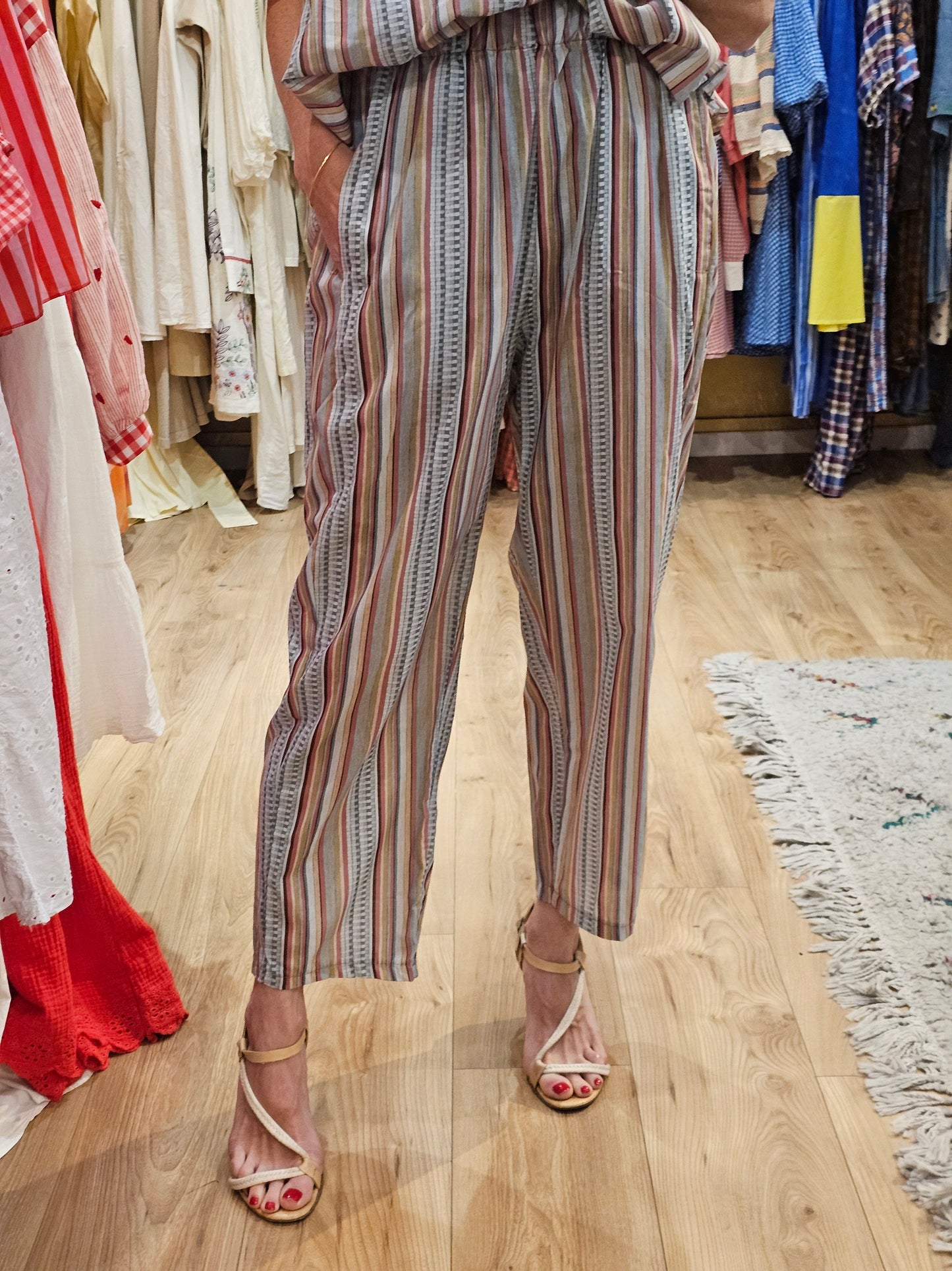 Pantalon magique rayé Johanna Paris