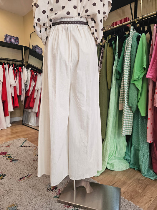 Pantalon large ecru johanna paris
