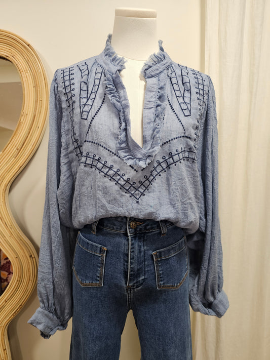 Blouse brodée Johanna Paris