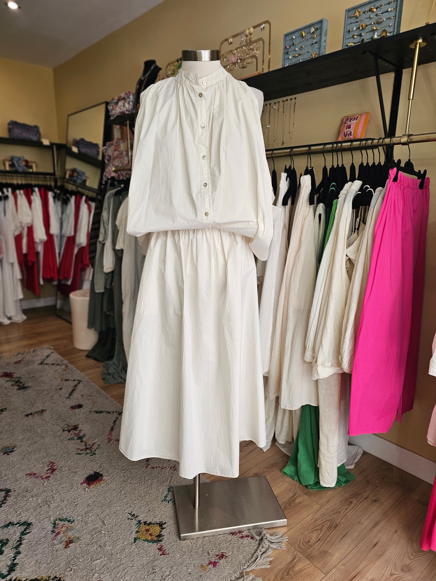 Top en coton ecru Johanna paris
