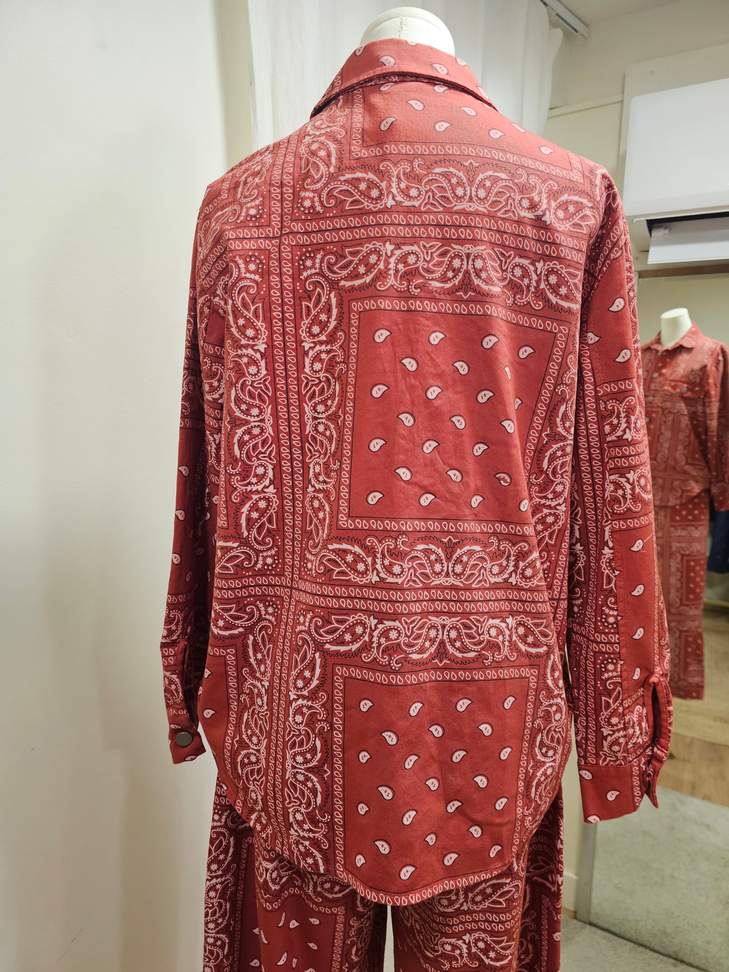 Chemise bandana rouge