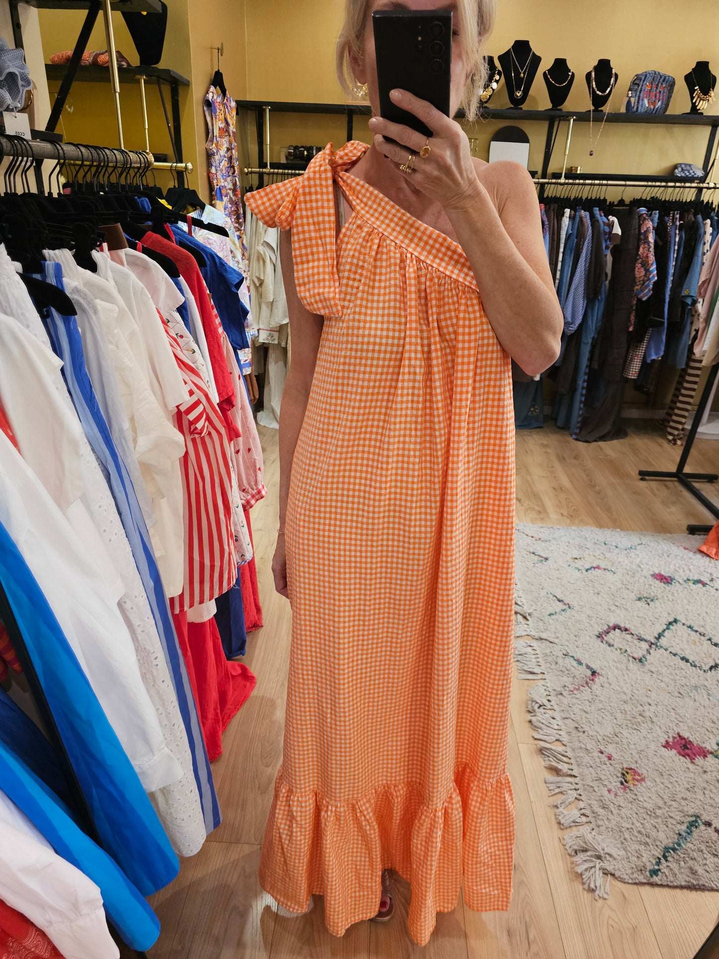 Robe vichy orange