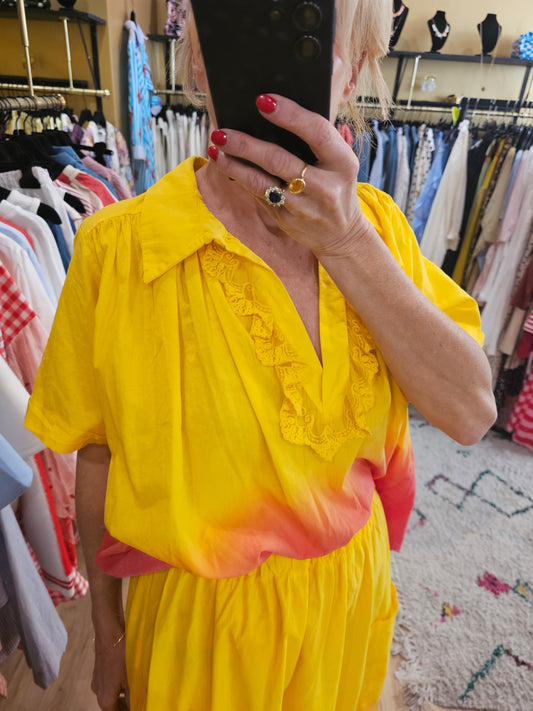 Top jaune et rose Johanna Paris