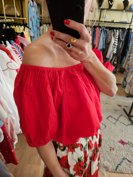 Top rouge Johanna Paris