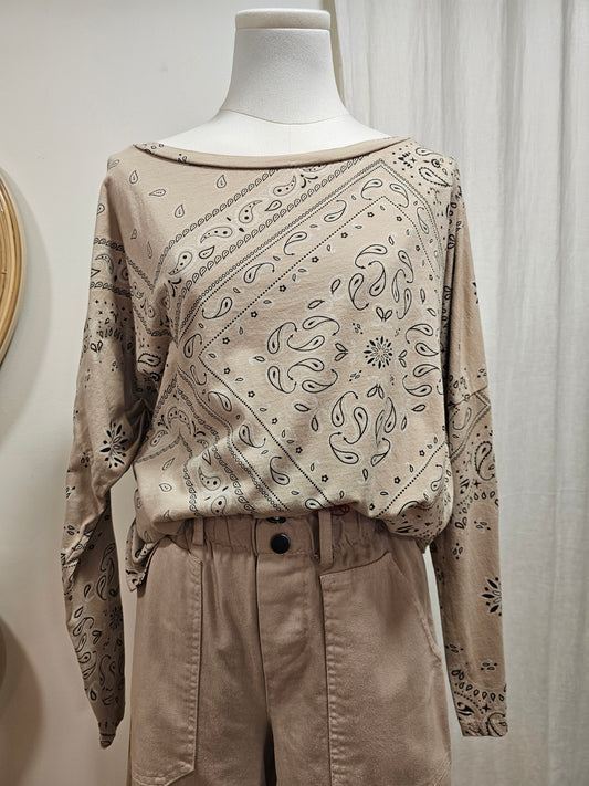 Tshirt bandana beige Johanna Paris