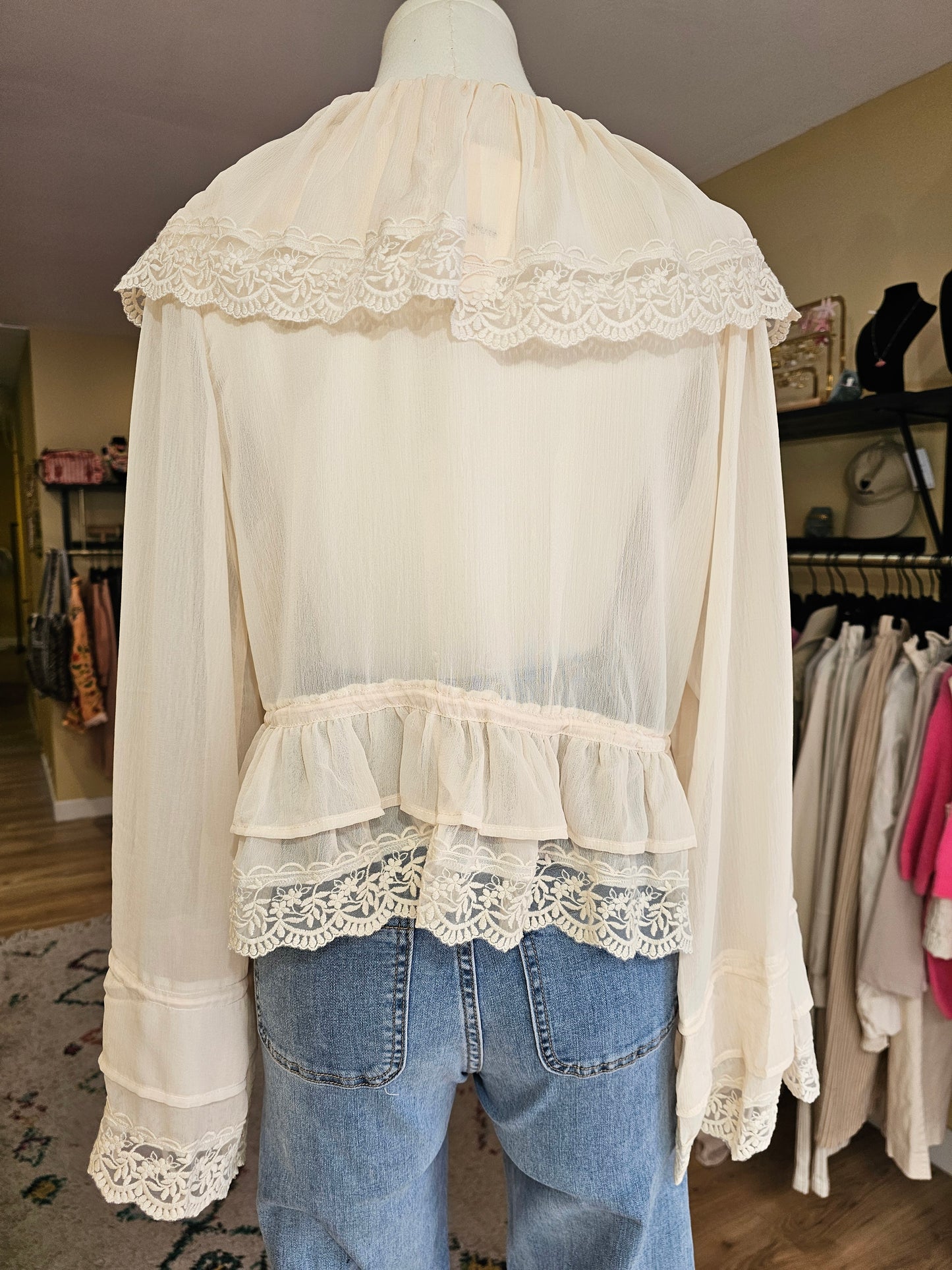 Top dentelle transparent