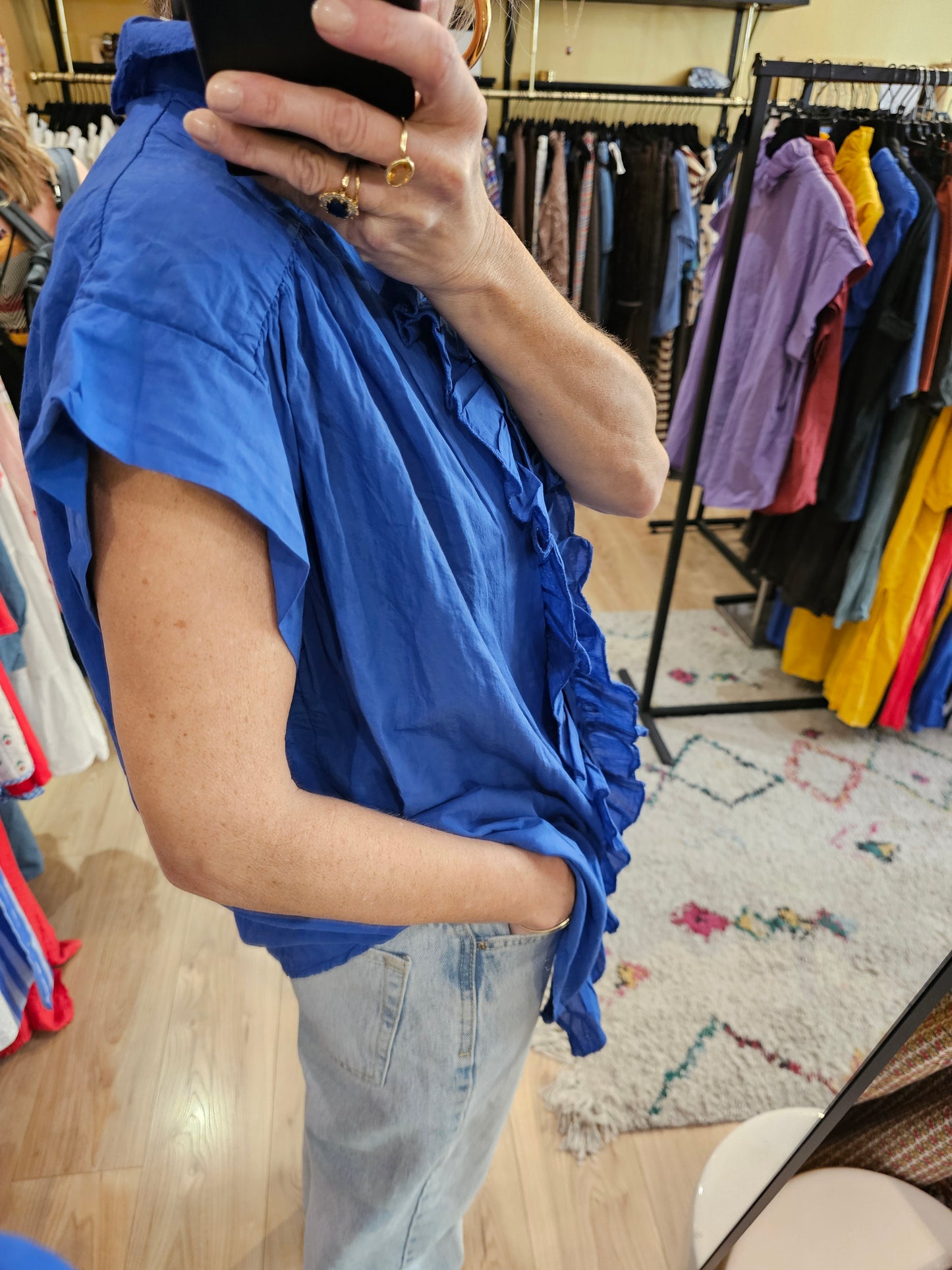 Top bleu roi Johanna Paris