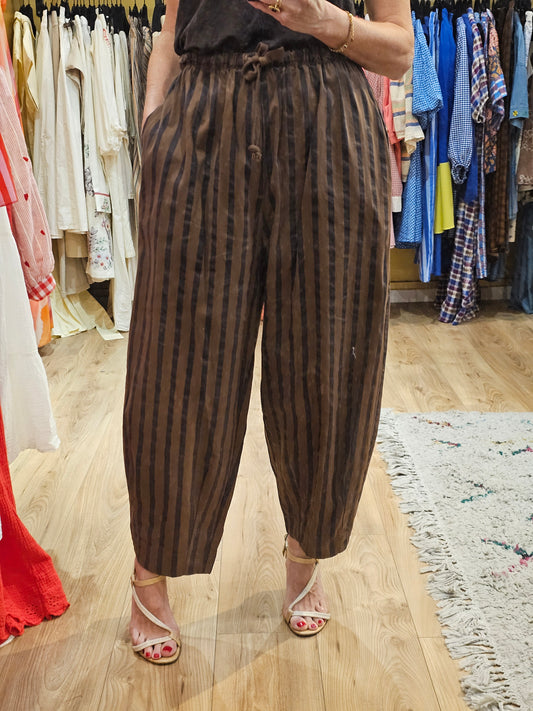 Pantalon rayé barrel Johanna Paris