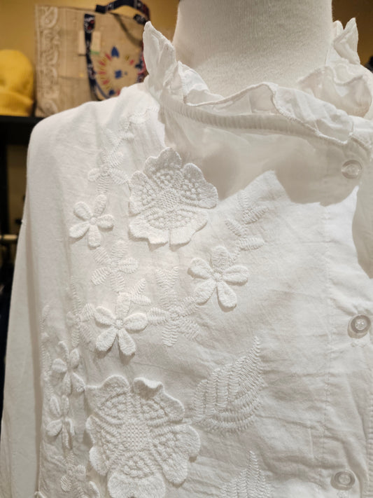 Chemise blanche brodée Johanna Paris