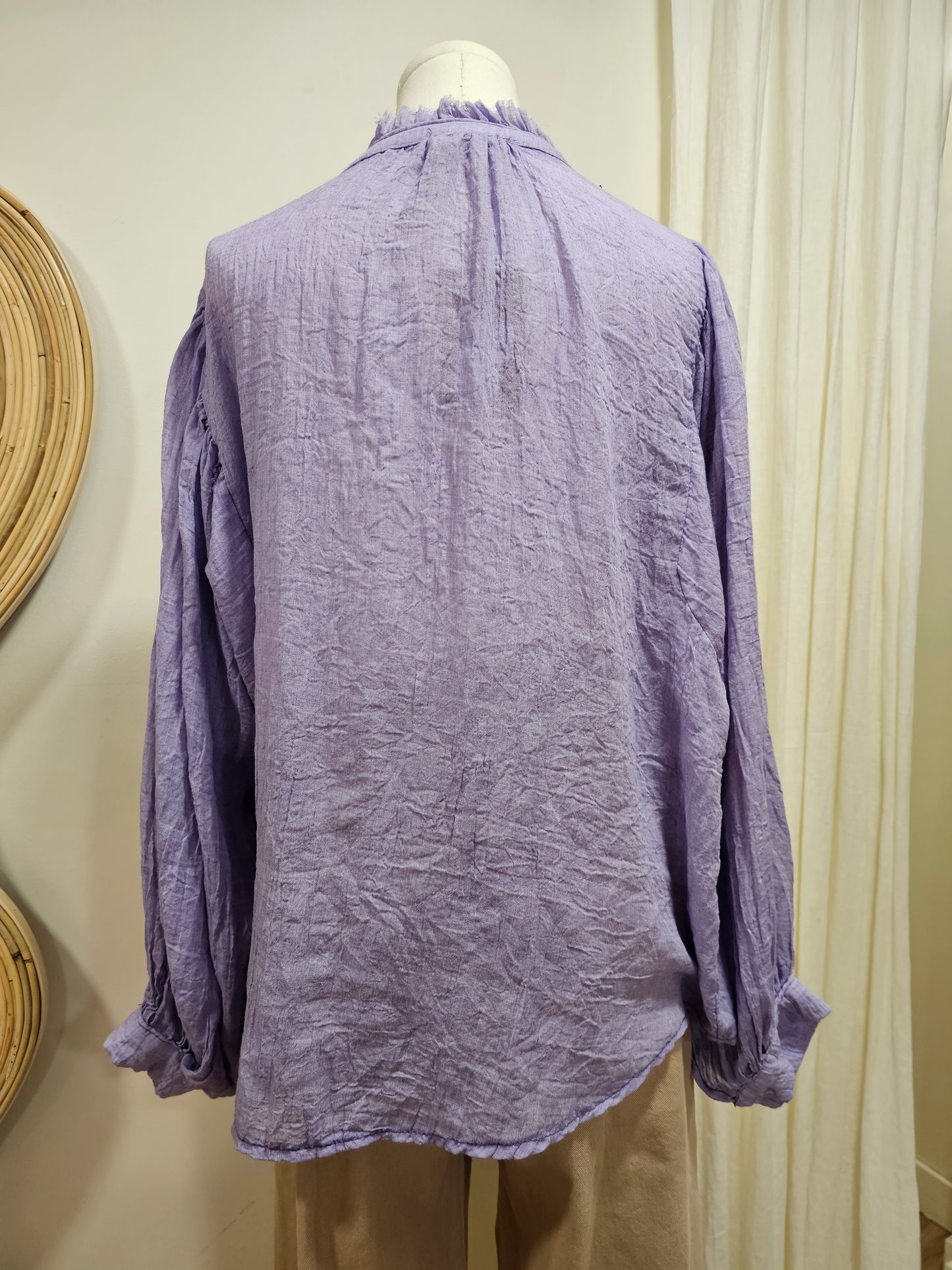 Blouse brodée violette Johanna Paris