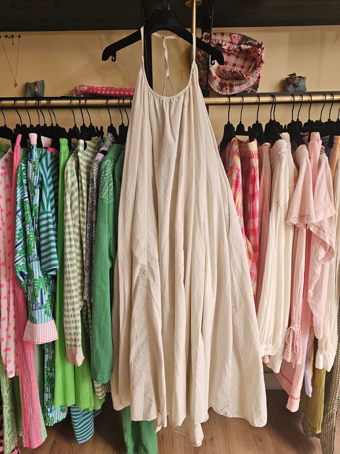 Robe beige en voile de coton Johanna Paris