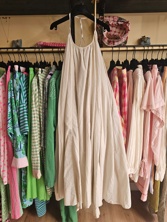 Robe beige en voile de coton Johanna Paris