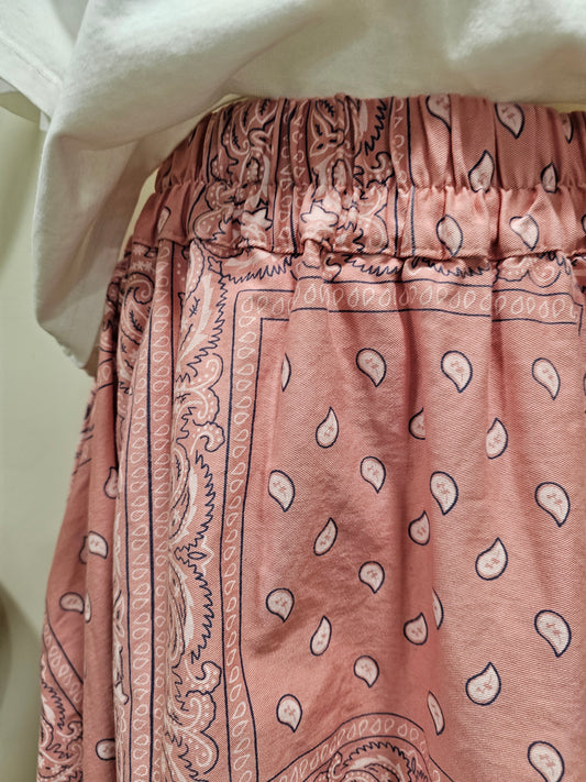 Jupe bandana rose