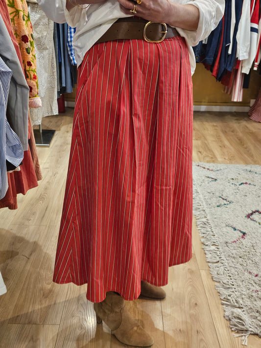 Jupe rayée rouge Johanna Paris