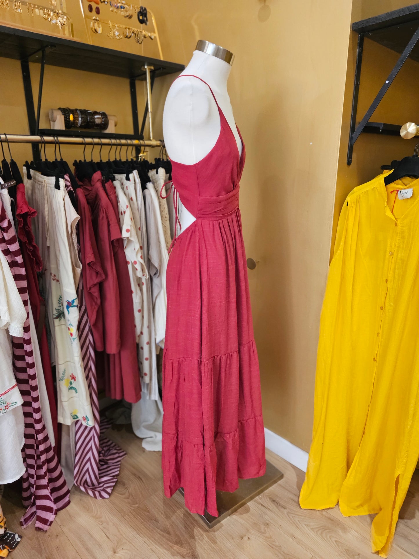 Robe dos nu Framboise