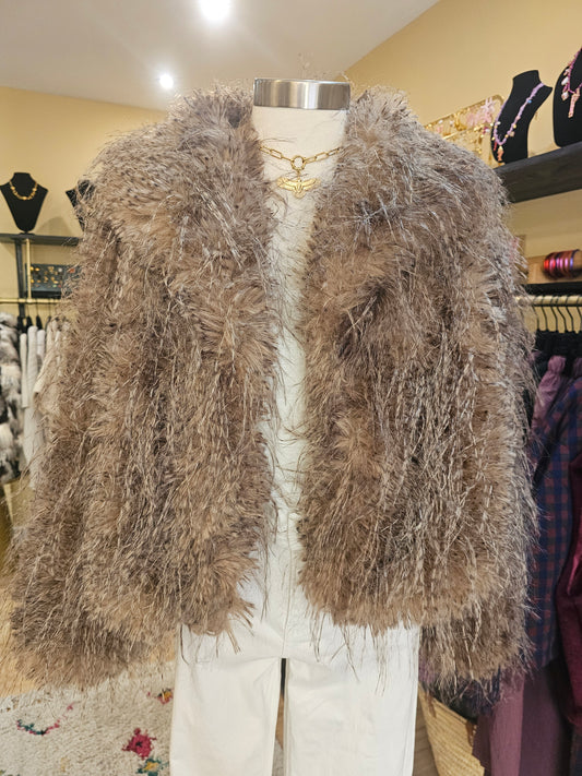 Veste en fausse fourrure