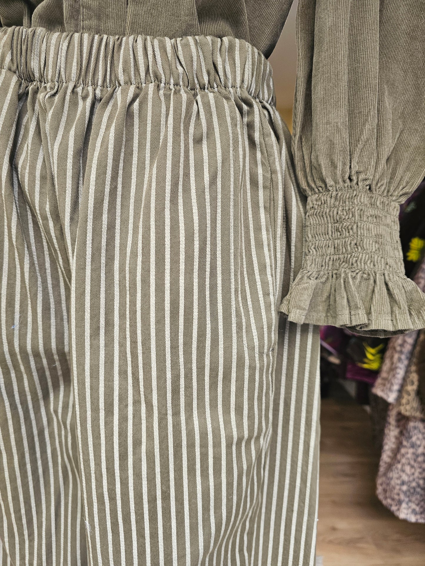 Pantalon magique rayé Johanna Paris