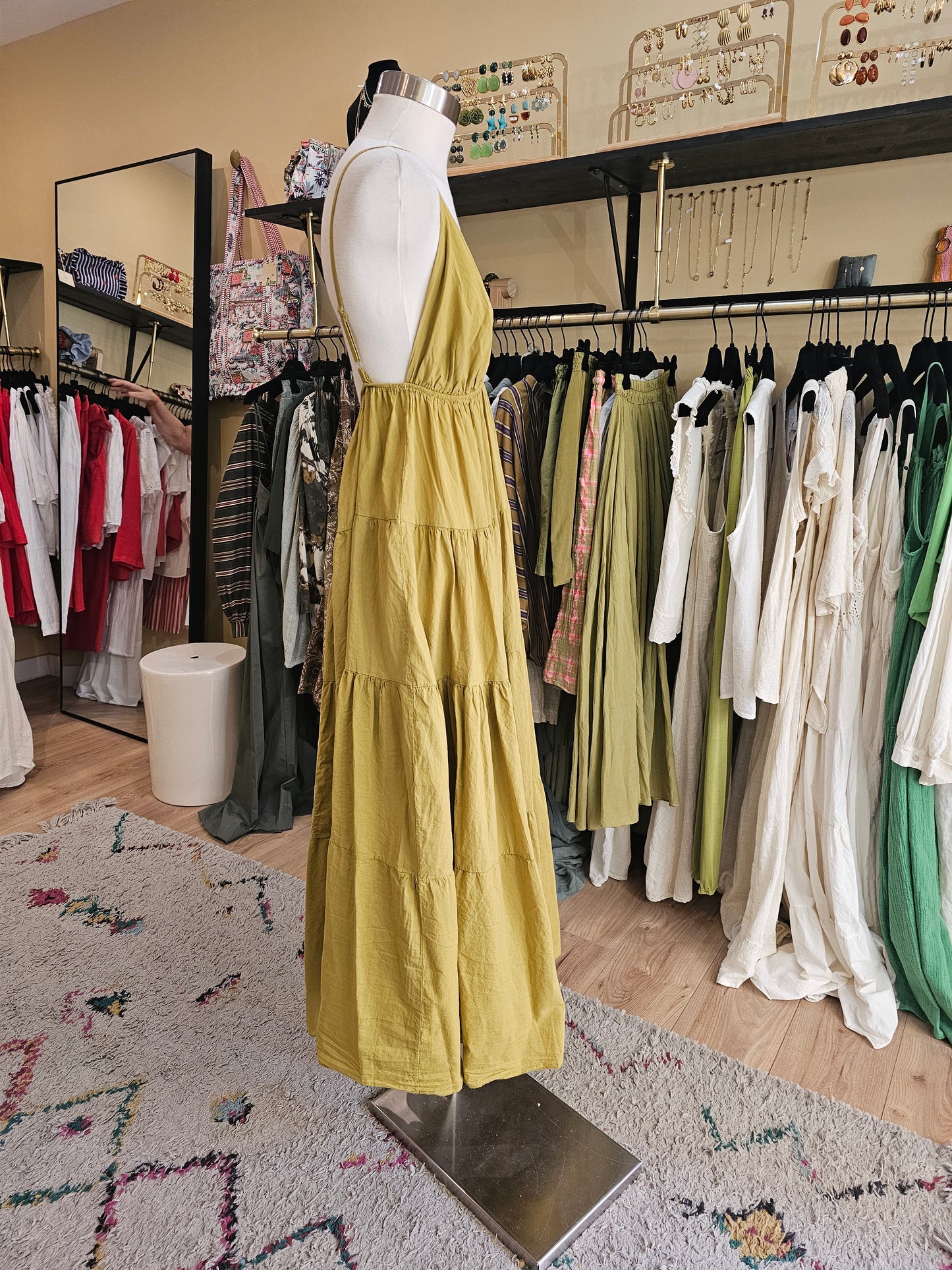 Robe à bretelles vert tilleul Johanna Paris
