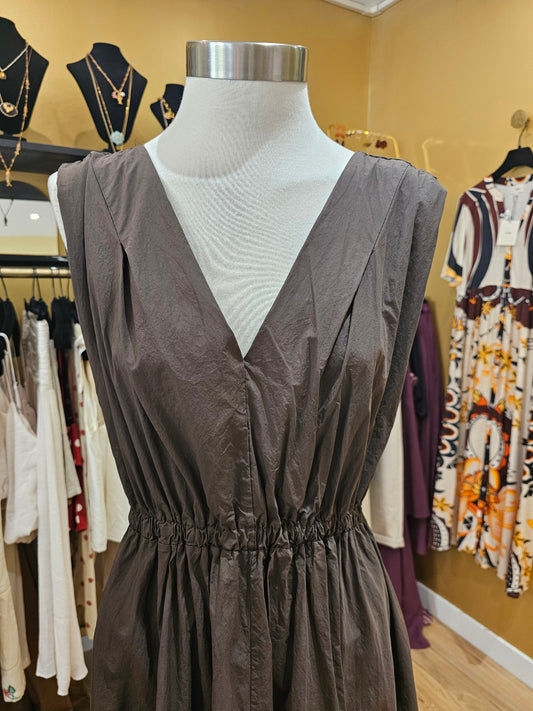 Robe magique en coton marron Johanna Paris