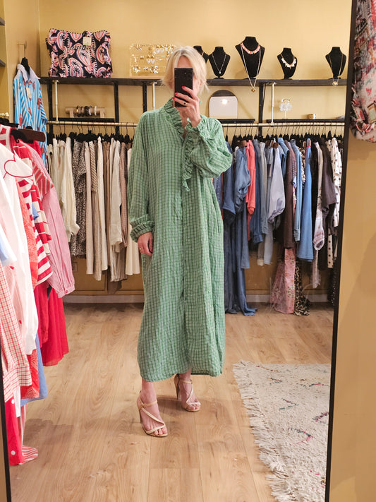 Robe vichy verte