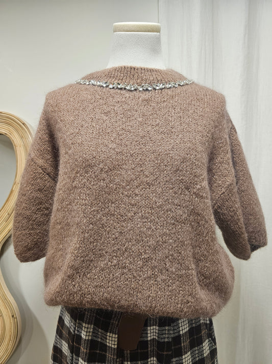 Pull col strass Johanna Paris